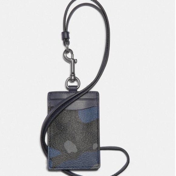 Coach ID Holder Lanyard Camo Longer Card Case NWT - Picture 2 of 4